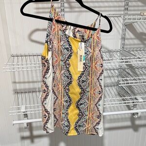 Verse Studio Yellow Paisley Print Tank Top